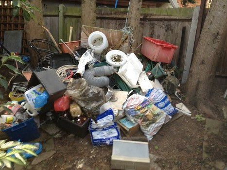 Garden debris removal process